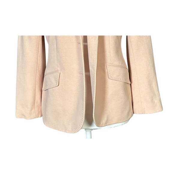 Talbots Jacket Blazer Size 8 Pink Lined Pockets Long Sleeve Fitted Preppy Work - Picture 4 of 8